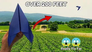 Over 200 feet, How to make a paper airplane that flies far