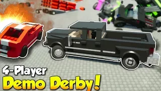 4-PLAYER DEMO DERBY! - Brick Rigs Multiplayer Gameplay - Demolition Derby Challenge