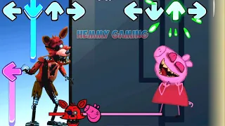 FNF FNAF vs Peppa ALL PHASES Sings Ejected Song | Friday Night at Freddy's FNF Mods