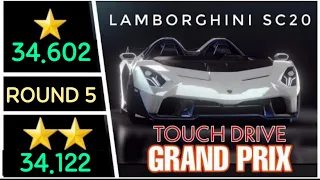 Asphalt 9 | Touch Drive | Lamborghini SC20 Grand Prix Round 5 | 1 star ,2 star Run | Hotel Road