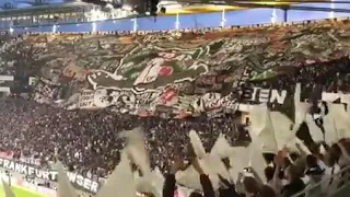 Eintracht Frankfurt Ultras mit Choreo gegen Chelsea