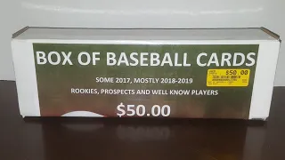 Picked up a $50 "BOX of Baseball Cards" MYSTERY BOX (2017-2019) *How'd I Do?* Lmk in the Comments!!