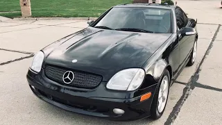 2001 MERCEDES BENZ SLK320 HARDTOP CONVERTIBLE TOP UP WALK AROUND