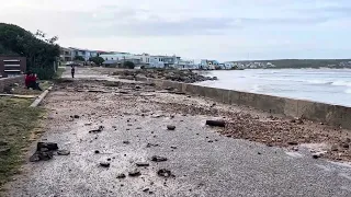 Aftermath of huge waves at Stilbaai harbour 16 Sept 2023