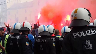 Fans von Olympique Marseille hielten vor Match gegen FC Red Bull Salzburg Polizei auf Trab