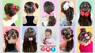 9 Penteados Infantis Fáceis para Escola ou Passeios 💕| 9 Easy Hairstyles for School or Outings.😍