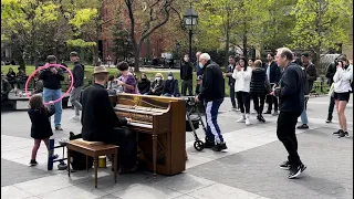 Piano Player Draws Crowds at Washington Square Park (NYC)