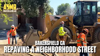 1 Hour Of Men Hard At Work Repaving A Neighborhood Sidewalk | 4K 60FPS ASMR