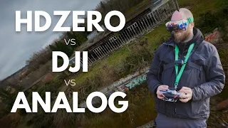 HDZero vs Analog vs DJI - Penetration & Image Quality Test - small bando