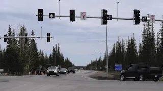 Hwy 22 and Hwy 758 at Bragg Creek 1100 May 22, 2021