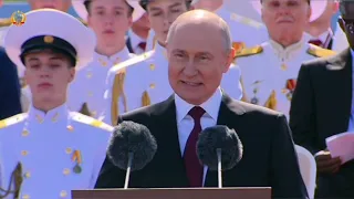 Russian National Anthem | Navy Day 2023 Parade in Saint Petersburg