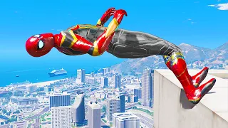 GTA 5 Spiderman Falling off Highest #3 (GTA 5 Gameplay Fails Funny Moments)