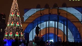 На площади Куйбышева можно посмотреть световое шоу "Полетели в Новый год"