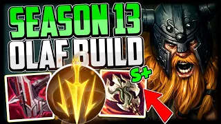 HOW TO PLAY OLAF TOP & CARRY FOR BEGINNERS + BEST BUILD/RUNES SEASON 13 - LEAGUE OF LEGENDS