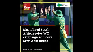 Disciplined South Africa revive WC campaign with win over West Indies