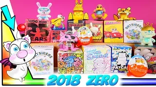 NEW 2018 Kidrobot Blind Boxes Super Unboxing W/ DCTC ZerO + 2 Kinder Joy Surprise Eggs