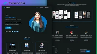 Tailwind CSS Project | Portfolio website using Tailwind CSS