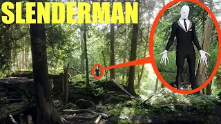 you won't believe what my drone caught on camera in the Slender Man forest (we saw him)