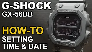 Gshock GX-56BB - The king - Setting time and date tutorial on module 3221