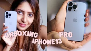 UNBOXING iPhone 13 PRO Sierra Blue + Setup (camera test, cinematic mode, review)