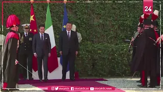 Giuseppe Conte welcomes Xi Jinping in Rome