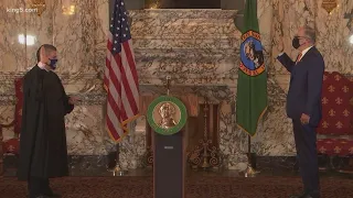 Inslee looks to future in inaugural address; GOP says vaccines should be priority