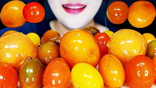 ASMR CANDIED FRUITS(apricot and cherry tomato) *Tanghulu* eating sounds  살구와 방울토마토 탕후루 먹방 MUKBANG