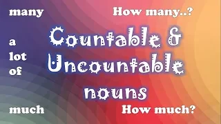 Countable and uncountable nouns