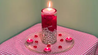 #Shorts Floating Candles - DIY Valentine Decoration Ideas-DIY Water Candles #YoutubeShorts #YTShorts