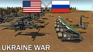 US ARMY APACHE HELICOPTERS ATTACK RUSSIAN BUK M1 2  MowAs2 Battle Simulation