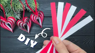 Easy Craft Ideas Paper Heart Valentine's Day Decor Tutorial