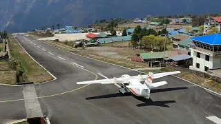 Lukla Airport Takeoff | most dangerous airport in the world | Tenzing Hillary Airport Lukla Nepal