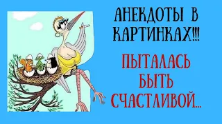 Прикольные анекдоты в картинках! Пыталась быть счастливой...