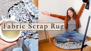 Making a Rug from Fabric Scraps | What I wish I knew before I started! |  Amish Knot/Toothbrush Rug