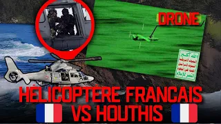 HELICOPTER 🇫🇷 SHOT DOWN DRONE TO PROTECT SHIP IN RED SEA