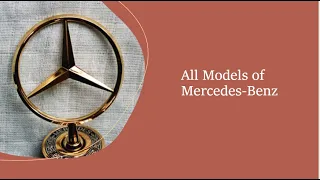 All Models Of Mercedes-Benz | 2020