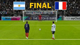 Argentina Vs France - FINAL - Penalty Shootout FIFA World Cup 2026 | Messi vs Mbappe | PES Gameplay