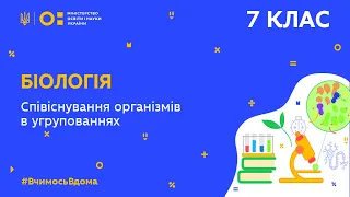 7 клас. Біологія. Співіснування організмів в угрупованнях  (Тиж.9:ЧТ)