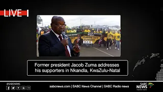 Former President Jacob Zuma addresses supporters