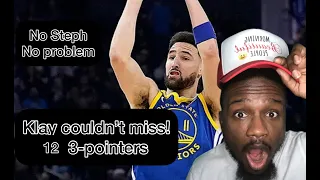 Warriors vs OKC | Klay HITS 12 3-Pointers 😳 | Reaction FIND KLAY!!!