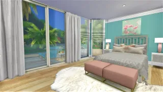 MASTER BEDROOM WITH AMAZING VIEW🏝 | The Sims4 | Speed build