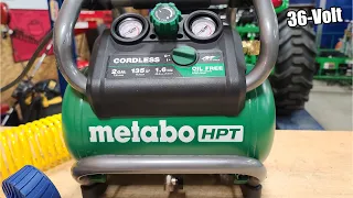 METABO HPT 36V MultiVolt 2 Gallon Cordless Air Compressor Review | Model EC36DAQ4