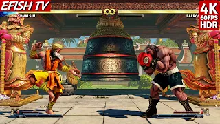 Dhalsim vs Balrog (Hardest AI) - Street Fighter V | 4K 60FPS HDR