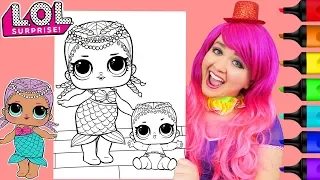 Coloring LOL Surprise Dolls Merbaby Coloring Page Prismacolor Markers | KiMMi THE CLOWN