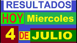 Ultimos RESULTADOS SORTEOS DE LOTERIAS Y CHANCES DE HOY MARTES 4 DE JULIO DEL 2023 (actualizado)