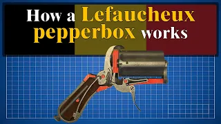 How a Lefaucheux pepperbox revolver works