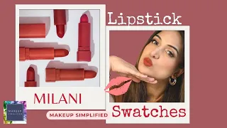 MILANI STAY PUT LIQUID LIPSTICK SWATCHES | Affordable Drugstore lipstick swatches