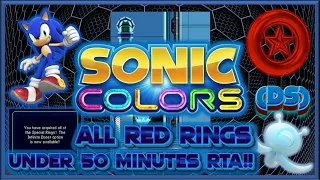 Sonic Colors (DS) - All Red Rings Speedrun (UNDER 50 MINUTES RTA!!) [WR]