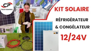 -طريقة تركيب ثلاجة بالطاقة الشمسية: -1لوحة و1منظم شحن  و1بطارية