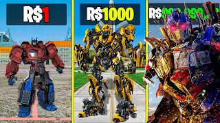 TRANSFORMERS DE R$ 1 para R$1.000.000,00 no GTA 5!